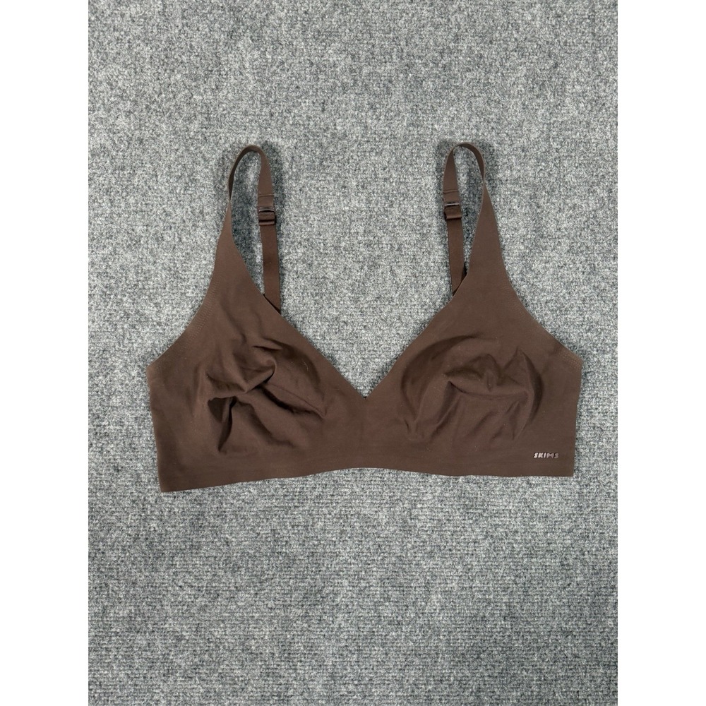 Skims Naked Plunge Seamless Bralette Bra Womens XL Brown